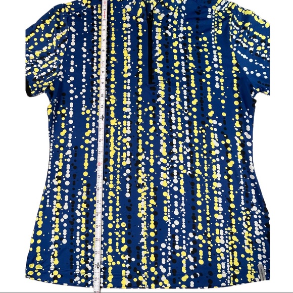 Maggie Lane, no size, Jersey, stretchy silky material, blue with colorful dots - Picture 12 of 12